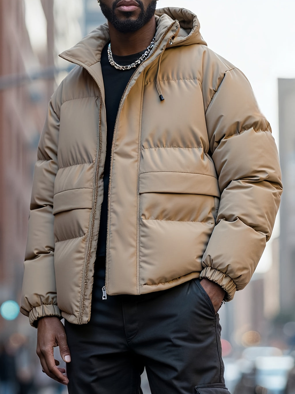Men'S Heavyweight Winter Hooded Jacket